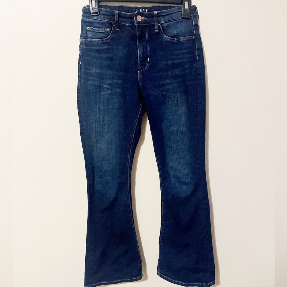 H&M Dark Wash Flared High Waisted Denim Girls Jeans